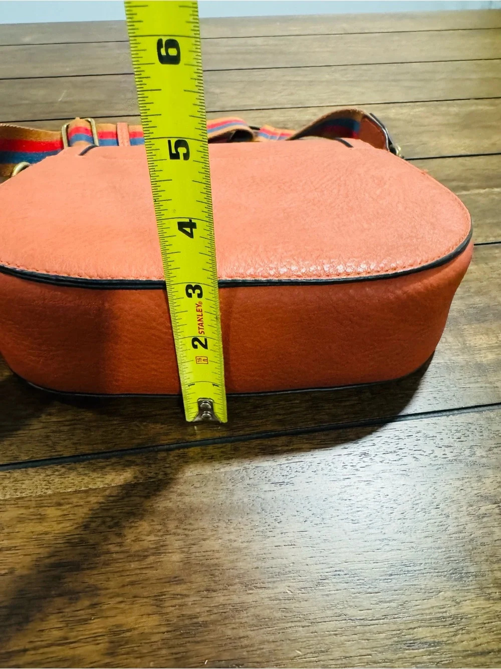Universal Thread Burnt Orange Crossbody with Rainbow Strap